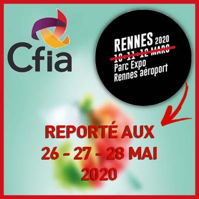 le CFIA 2020 reporté aux 26, 27 et 28 mai 2020 à Rennes
